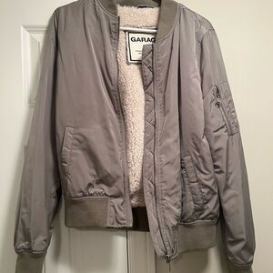 Garage Gray Sherpa-Lined Jacket